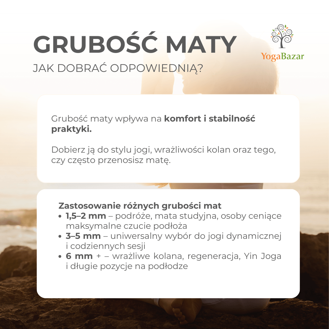 grubość maty do jogi